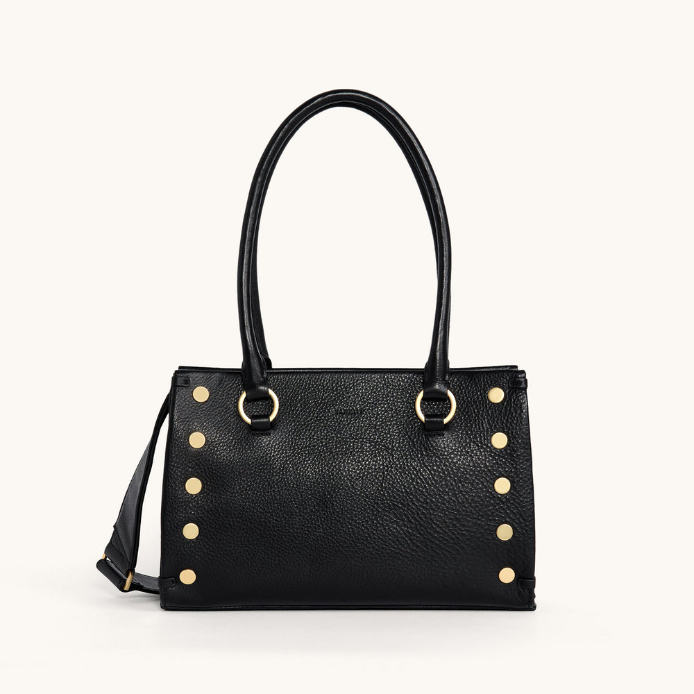 Hammitt | Women's Allen Med - Black / Brushed Gold Red Zip