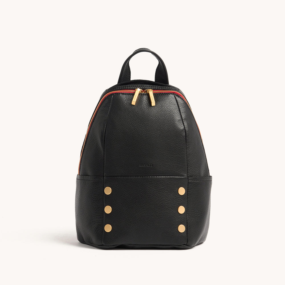 Hammitt | Women's Hunter Med - Black / Brushed Gold Red Zip