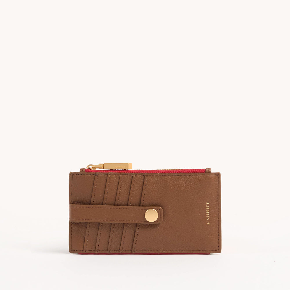 Hammitt | Women's 210 West - Mahogany Pebble / Brushed Gold Red Zip