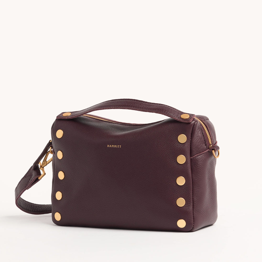 Hammitt | Women's Evan Crossbody Med - Cabernet Pebble / Brushed Gold