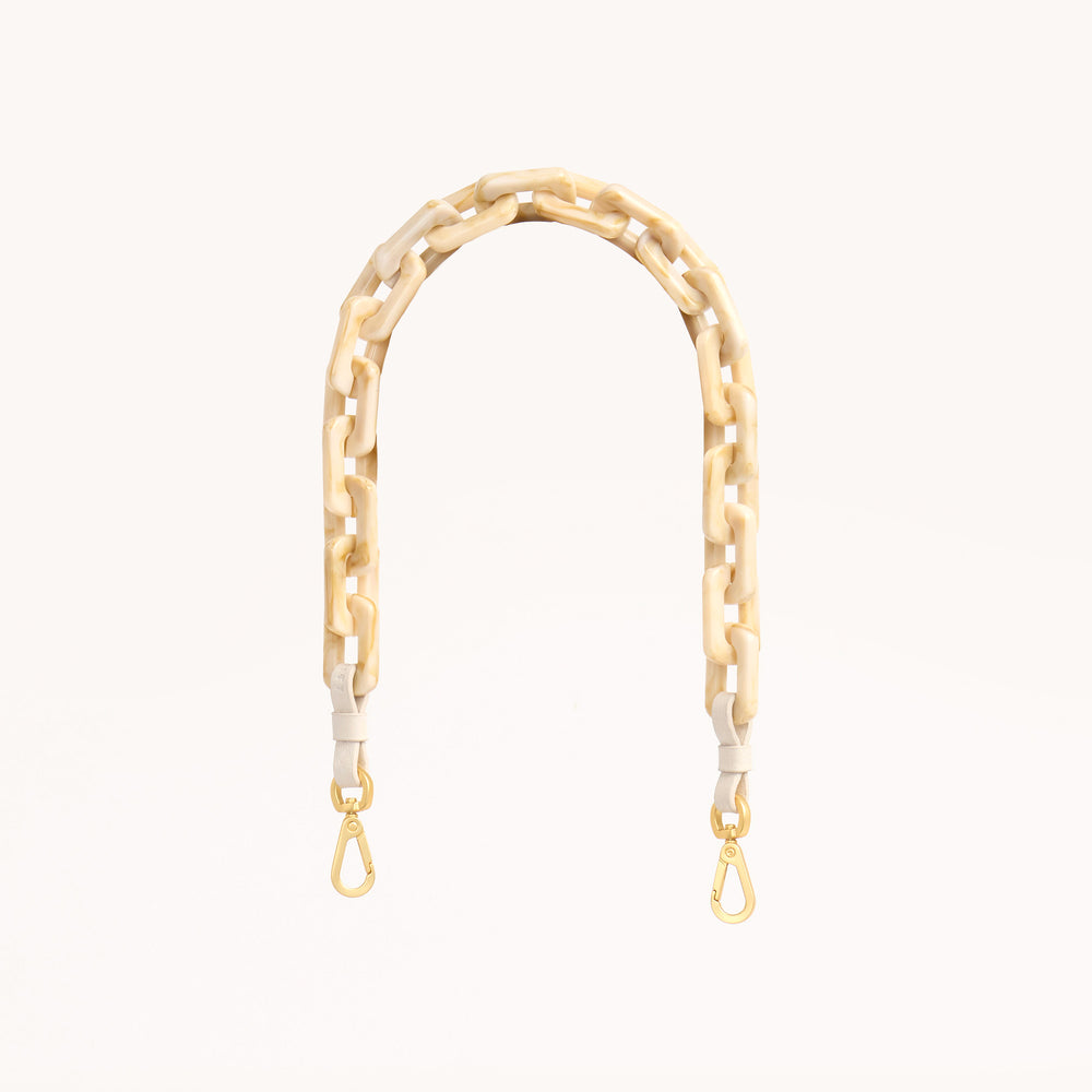 Hammitt | Women's Latte Shoulder Strap - Calla Lily White / Brushed Gold
