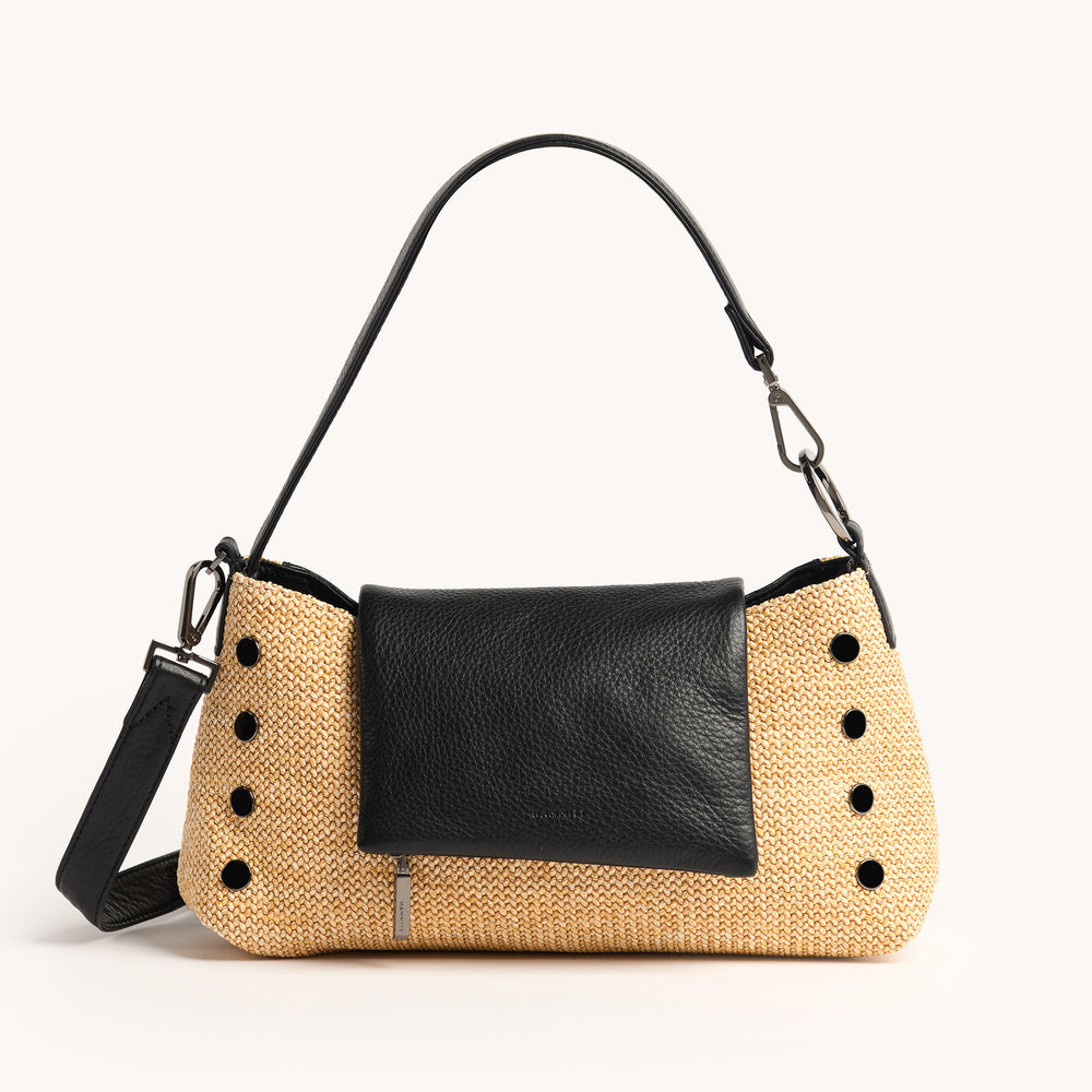 Hammitt | Women's Vip Satchel - Chaparral Raffia / Gunmetal