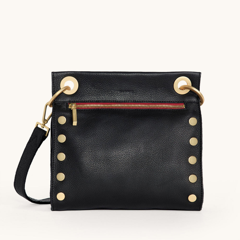Hammitt | Women's Tony Med - Black / Brushed Gold Red Zip