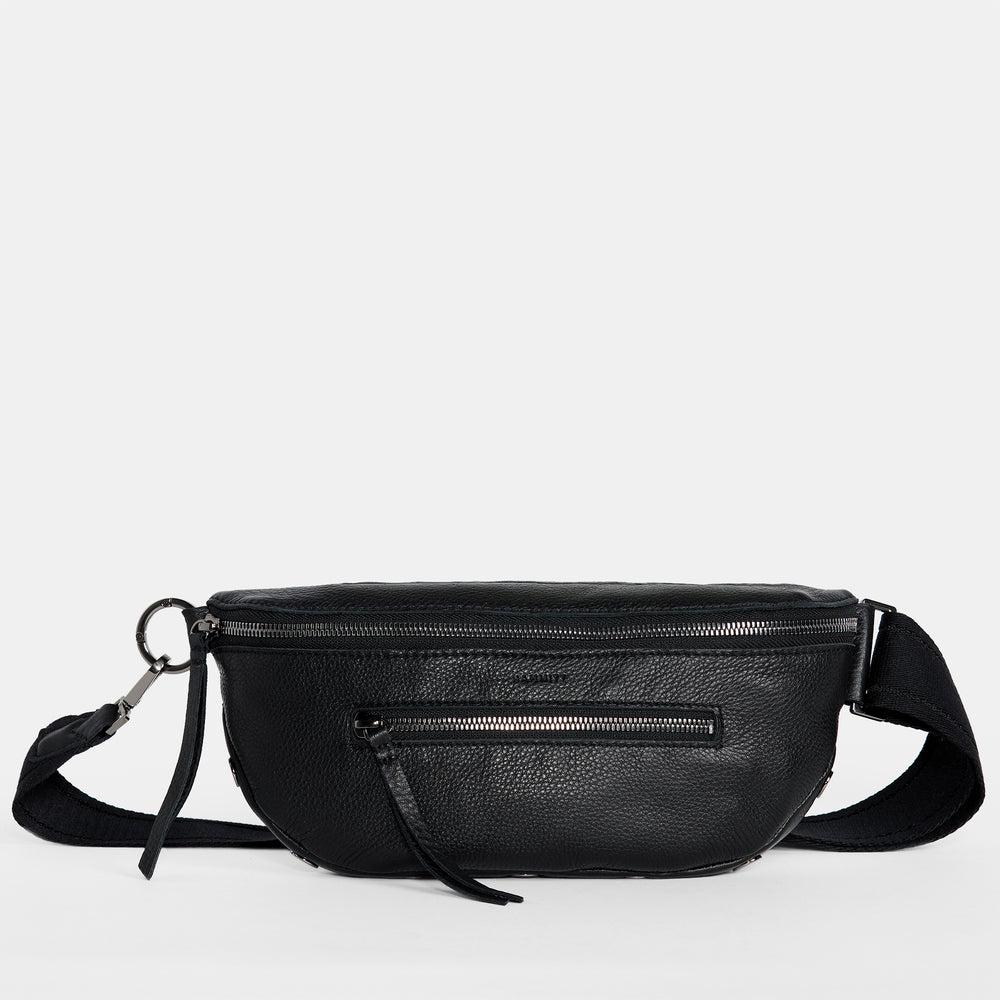 Hammitt | Women's Charles Crossbody | Short Strap | Med - Black / Gunmetal