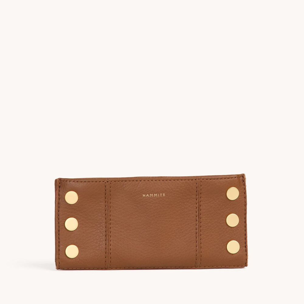 Hammitt | Women's 110 North - Mahogany Pebble / Brushed Gold Red Zip