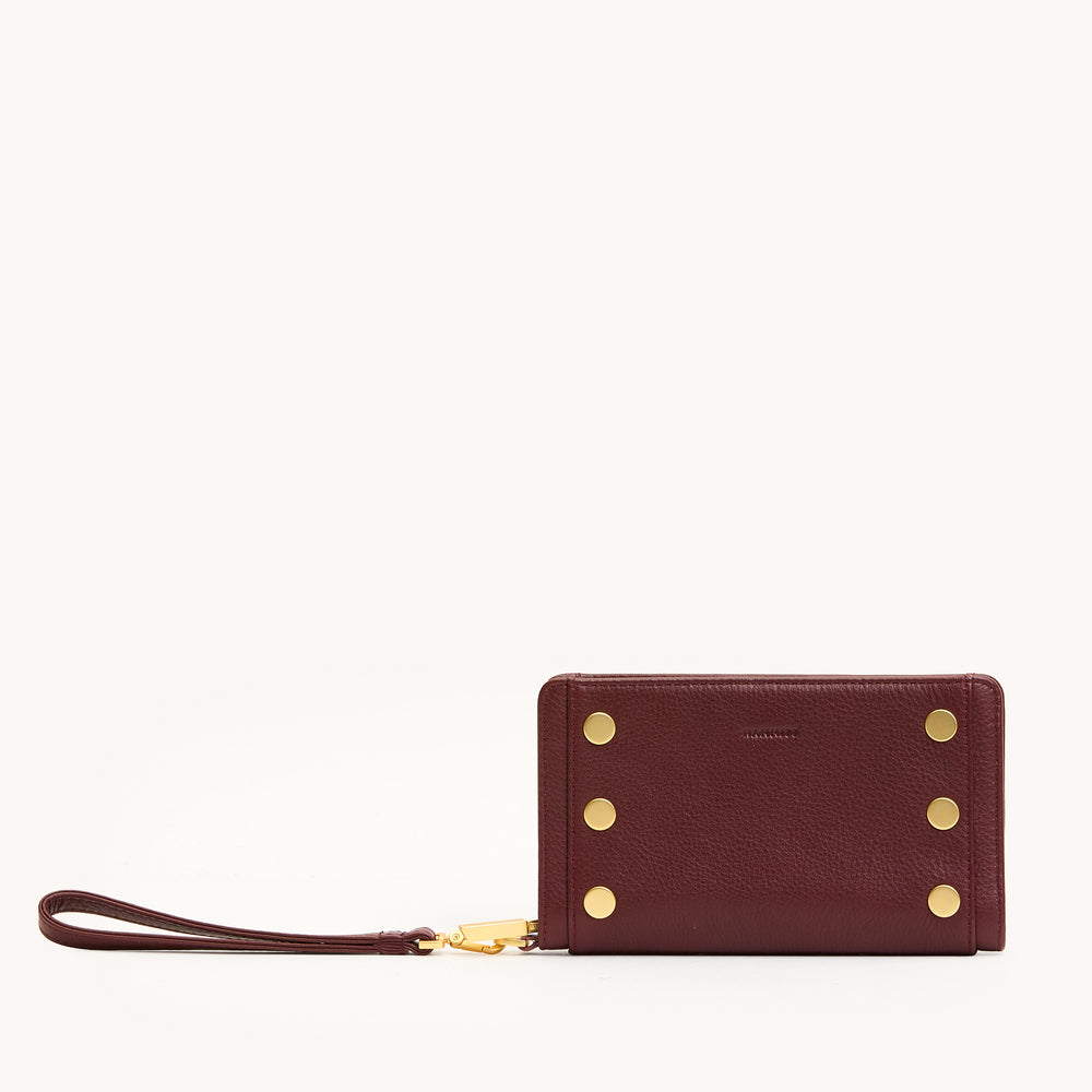 Hammitt | Women's Bryant Wallet - Cherrywood Pebble / Brushed Gold