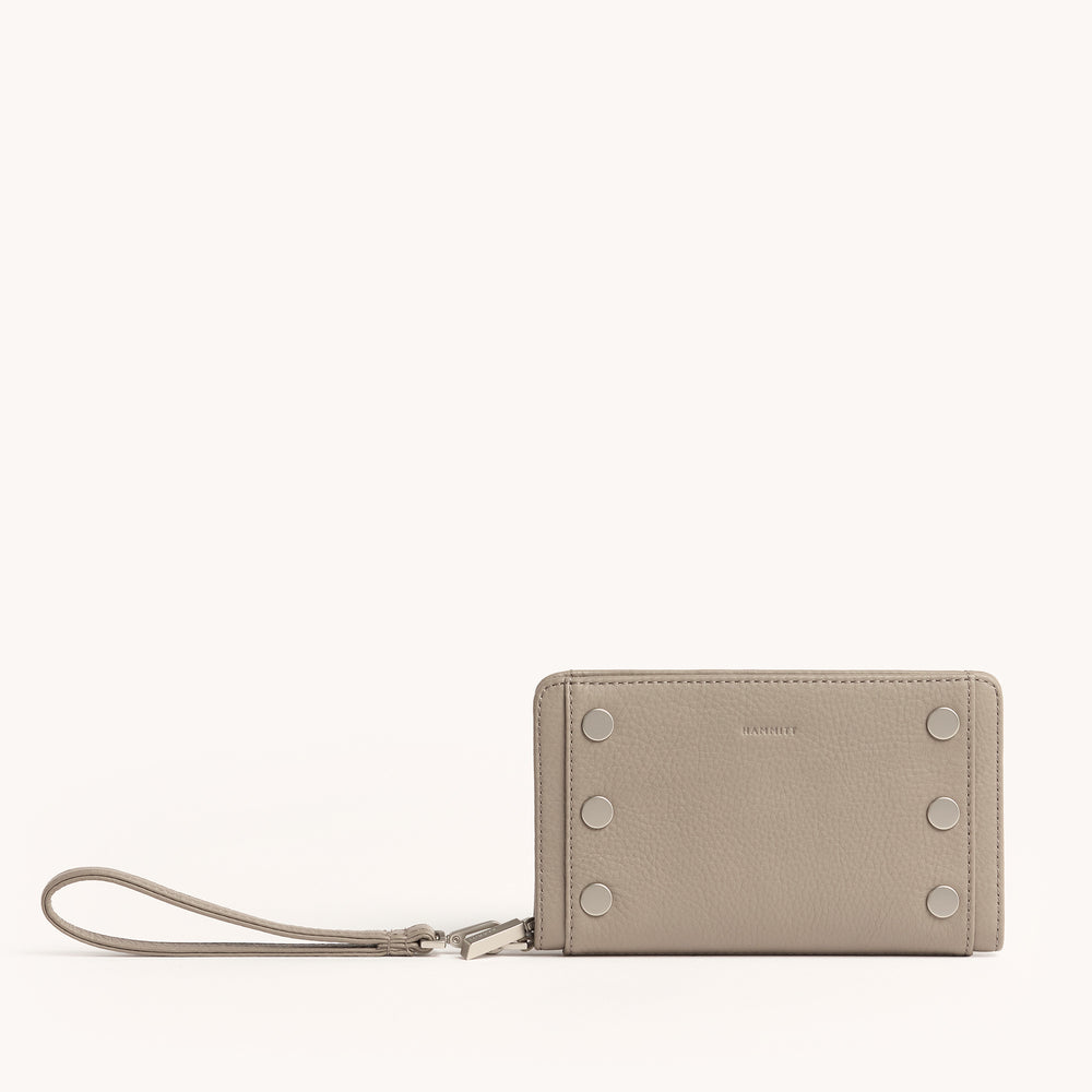 Hammitt | Women's Bryant Wallet - Pewter Pebble / Brushed Silver