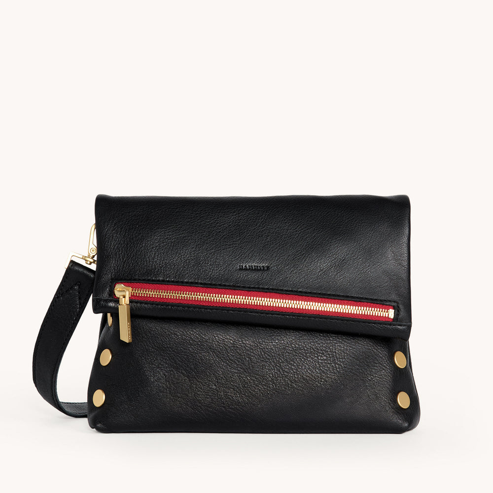 Hammitt | Women's Vip Med - Black / Brushed Gold Red Zip
