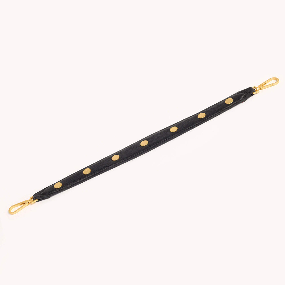 Hammitt | Women's Riveted Shoulder Strap - Black Pebbled / Brushed Gold