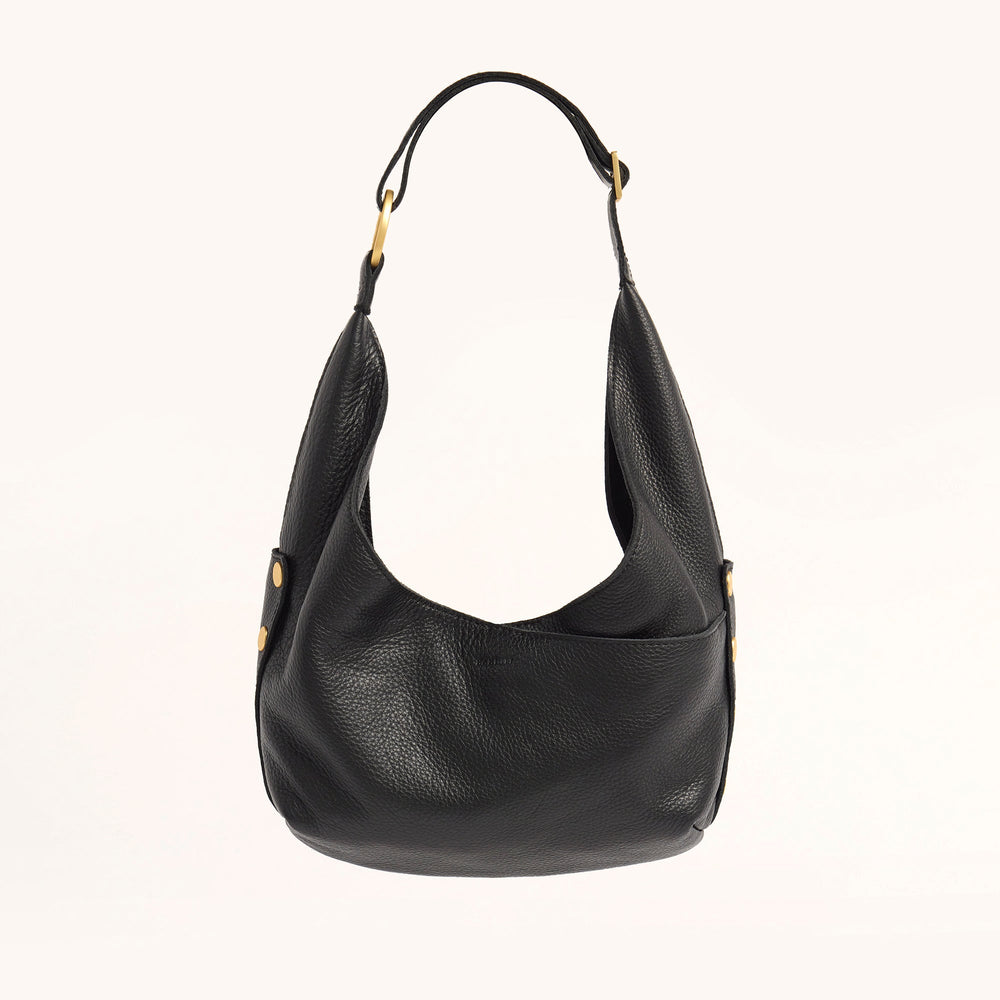 Hammitt | Women's Tom Med - Black / Brushed Gold Red Zip