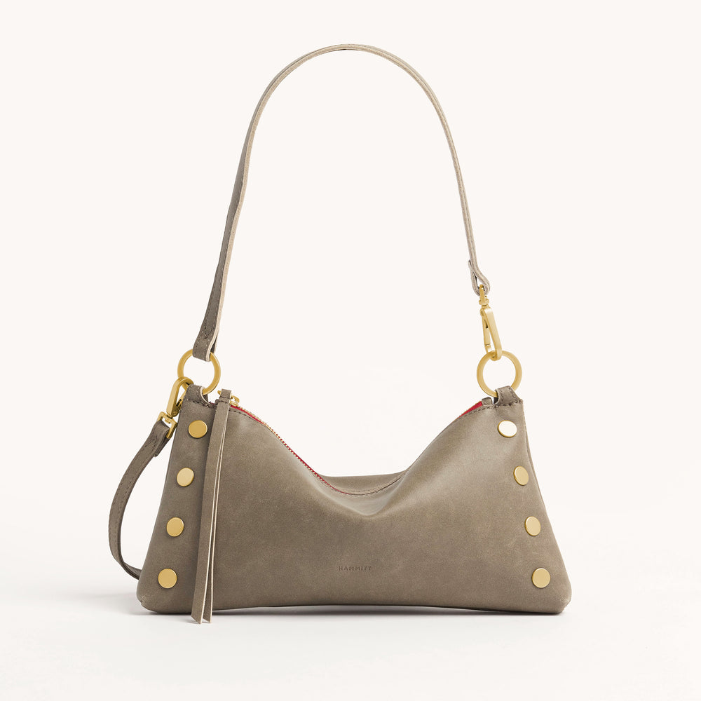 Hammitt | Women's Kyle Sml - Pewter / Brushed Gold Red Zip