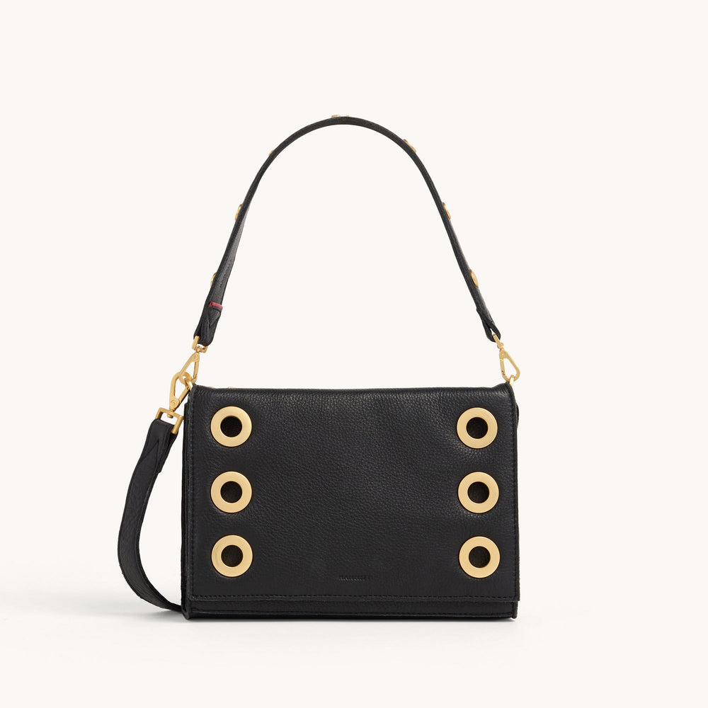 Hammitt | Women's Montana Clutch Sml - Black / Brushed Gold