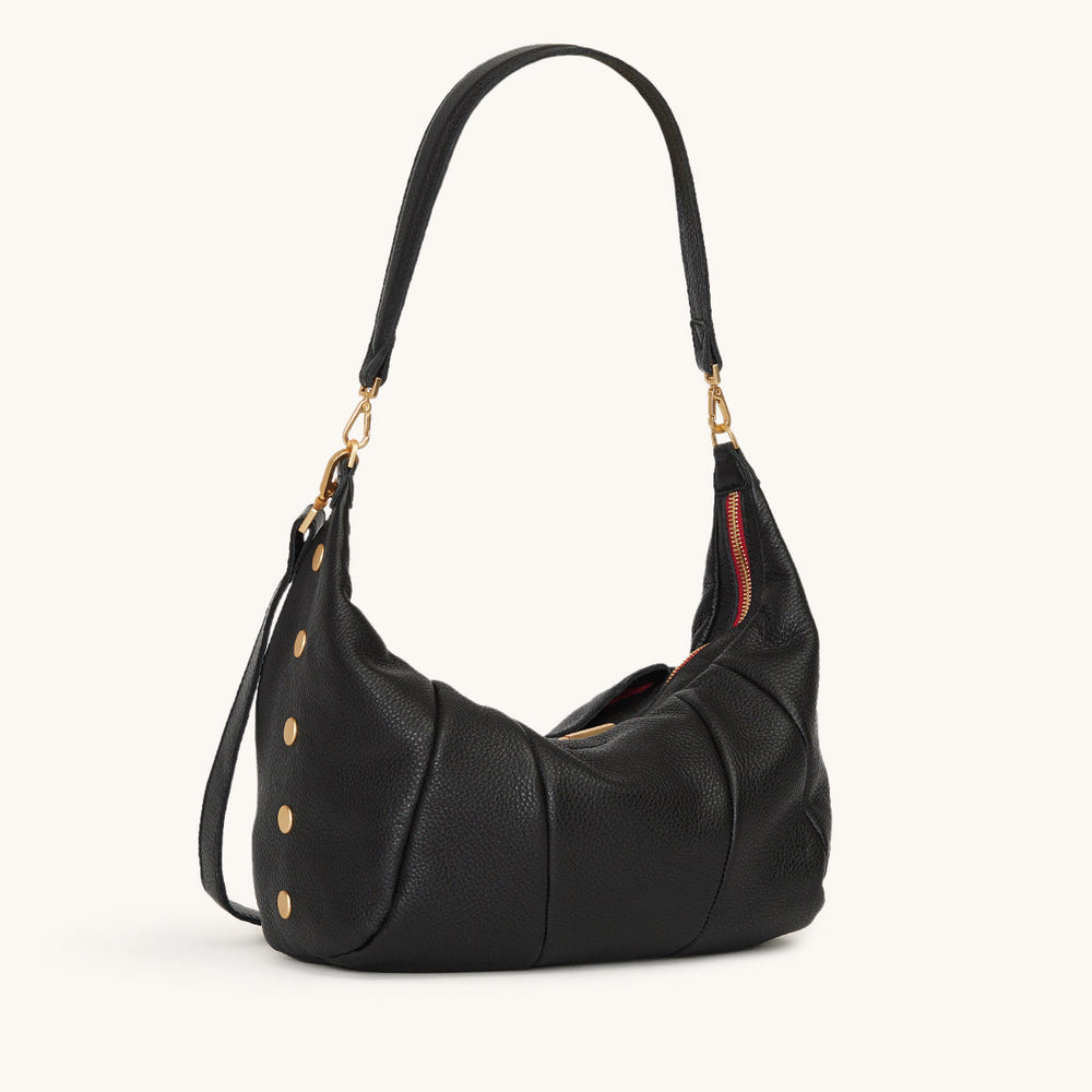 Hammitt | Women's Morgan - Black / Brushed Gold Red Zip