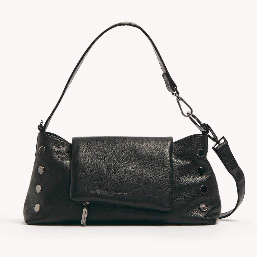 Hammitt | Women's Vip Satchel - Black / Gunmetal
