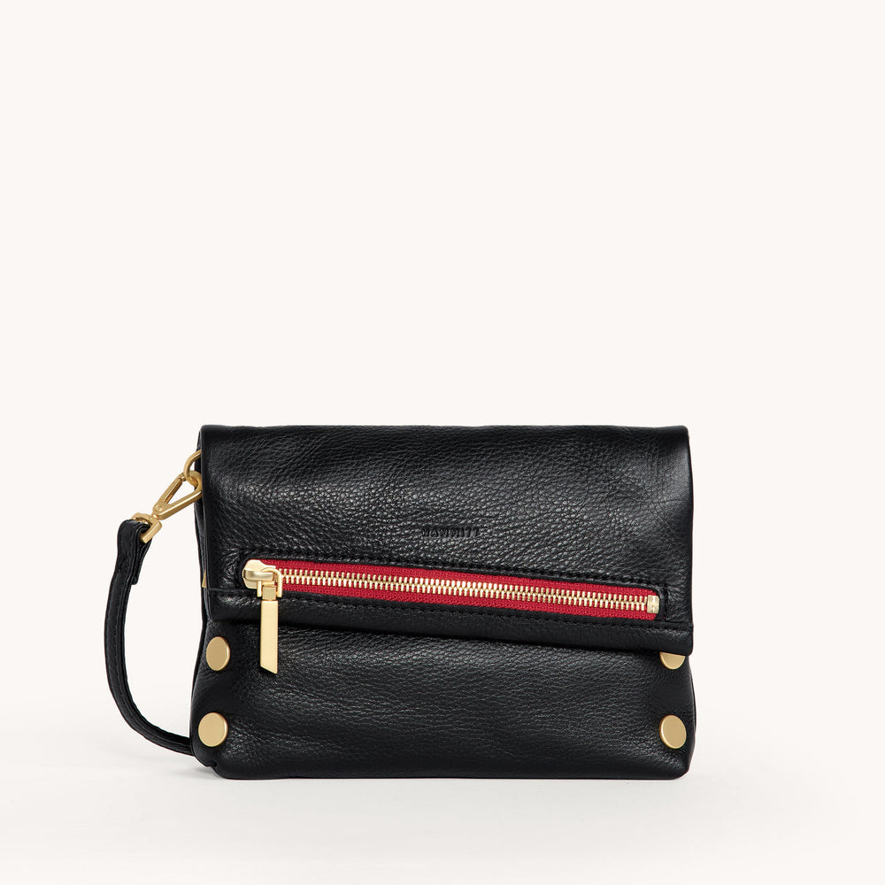 Hammitt | Women's Vip Sml - Black / Brushed Gold Red Zip