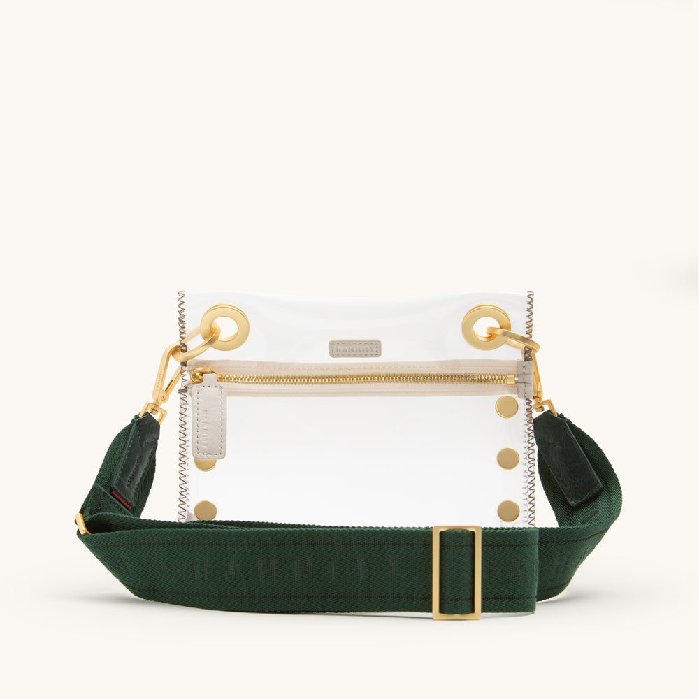 Hammitt | Women's Webbing Crossbody Strap - Grove Green / Brushed Gold