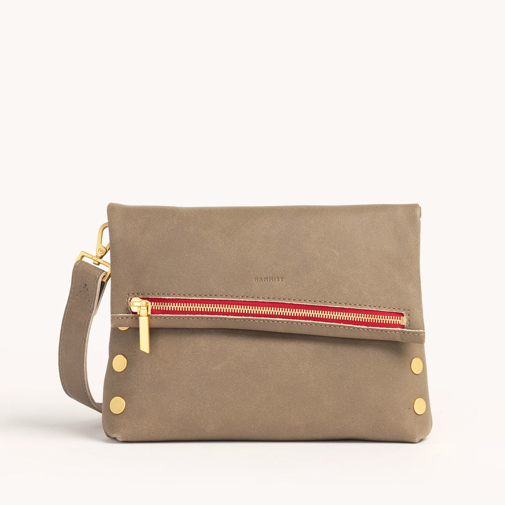 Hammitt | Women's Vip Med - Pew / Brushed Gold Red Zip