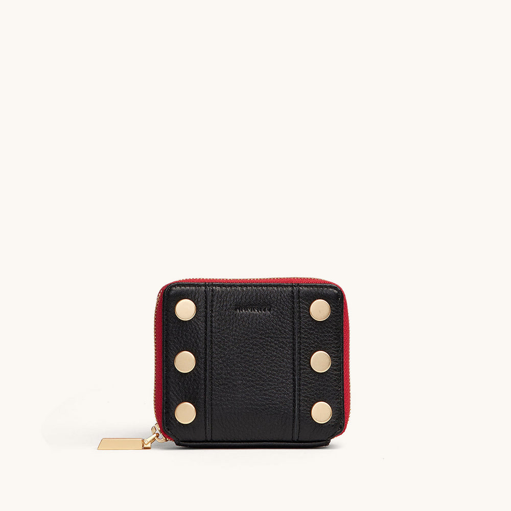 Hammitt | Women's 5 North - Black / Brushed Gold Red Zip Hammitt | Women's 5 North - Black / Brushed Gold Red Zip