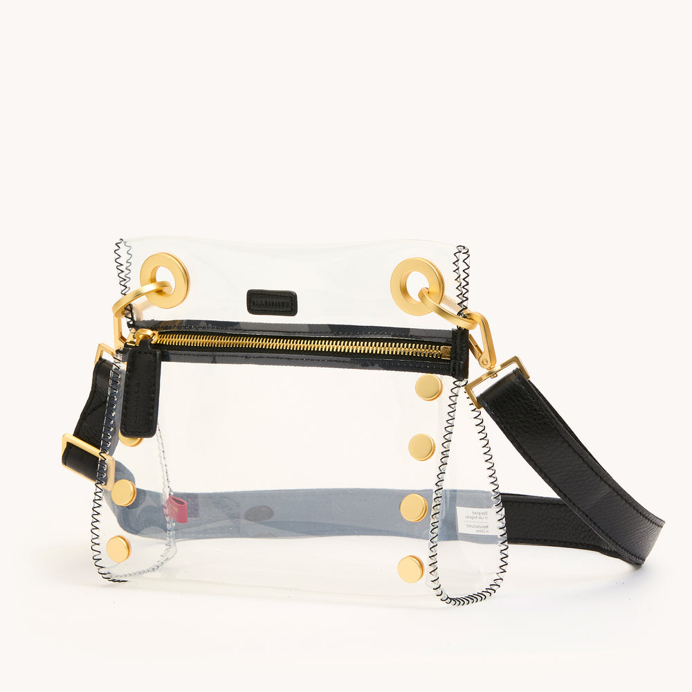 Hammitt | Women's Tony Clear Sml - Black / Brushed Gold