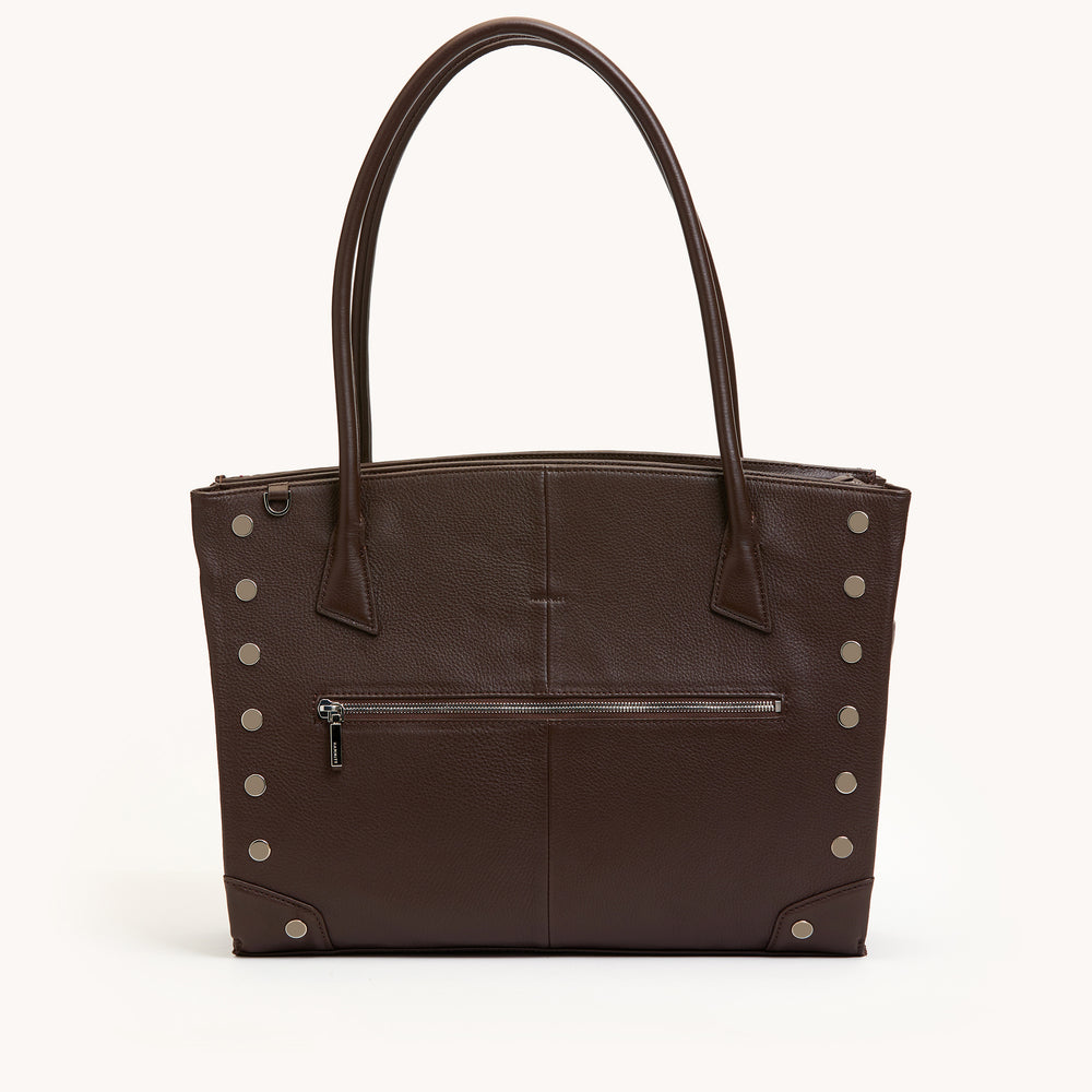 Hammitt | Women's Elle Work Carry - Espresso Pebble / Silver