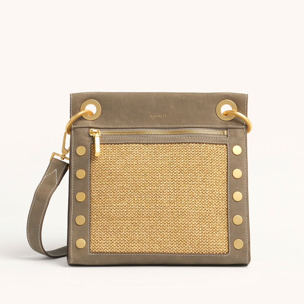Hammitt | Women's Tony Med - Pewter Raffia / Brushed Gold