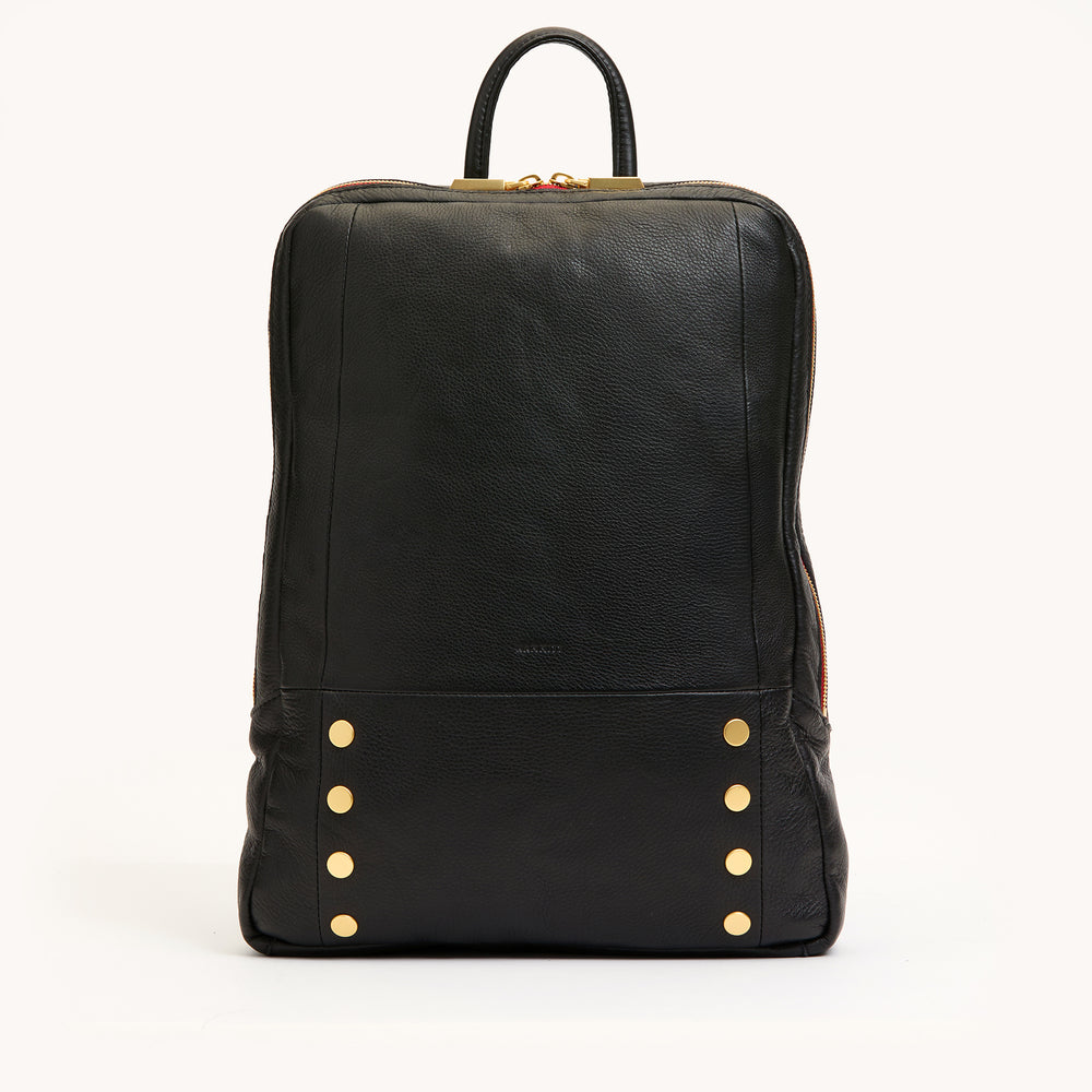 Hammitt | Women's Hunter Backpack Lrg - Black / Brushed Gold Red Zip