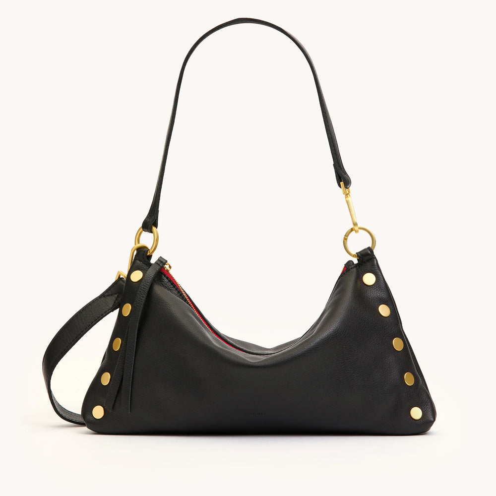 Hammitt | Women's Kyle Med - Black / Brushed Gold Red Zip