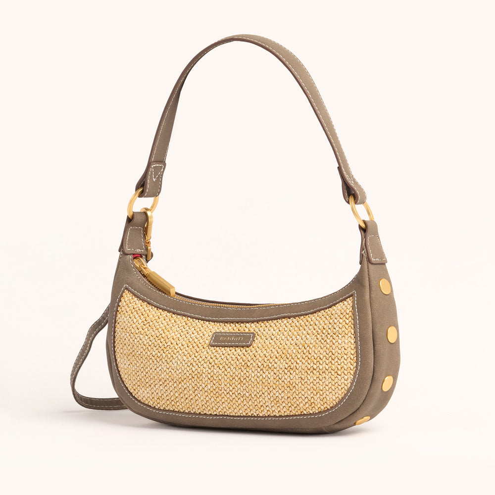 Hammitt | Women's Becker Sml - Pewter Raffia / Brushed Gold