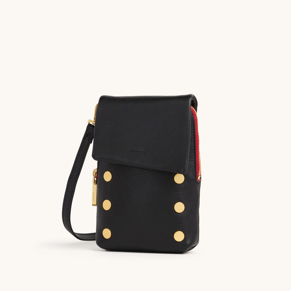 Hammitt | Women's Vip Mobile - Black / Brushed Gold Red Zip