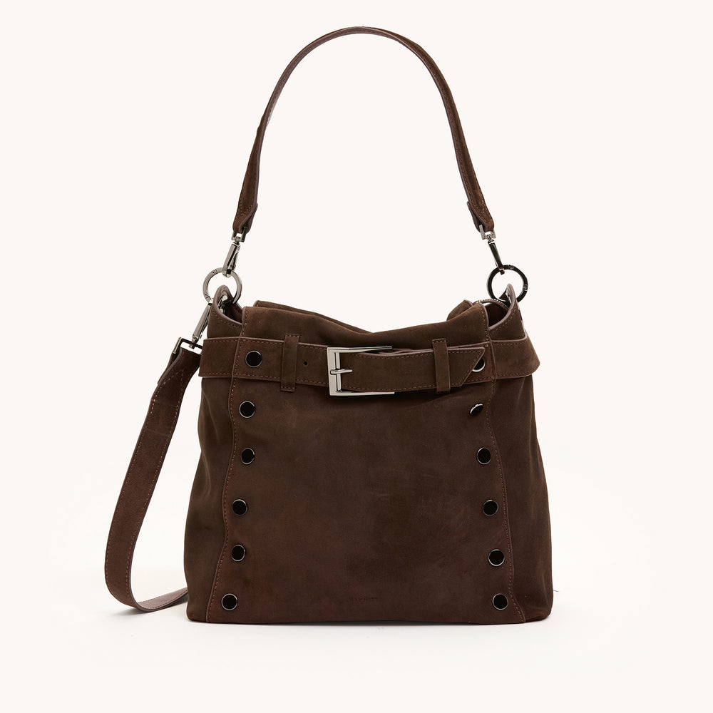 Hammitt | Women's Bryant Lrg - Belted Suede / Gunmetal